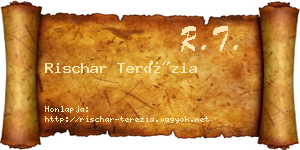 Rischar Terézia névjegykártya